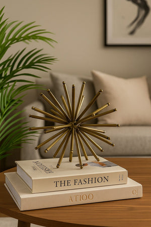 Lyxigt Dekorativt Föremål Igellektyr / Starburst Figur - Antik Guld