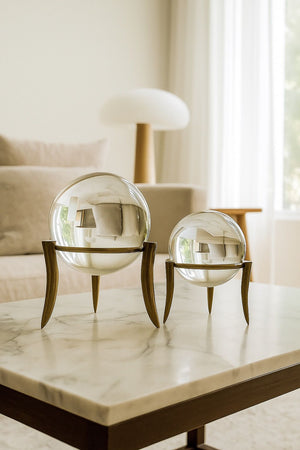 Lyxigt Dekorativt Set Elfenbensmodell med Gulddetalj - Antik Guld (2-pack)