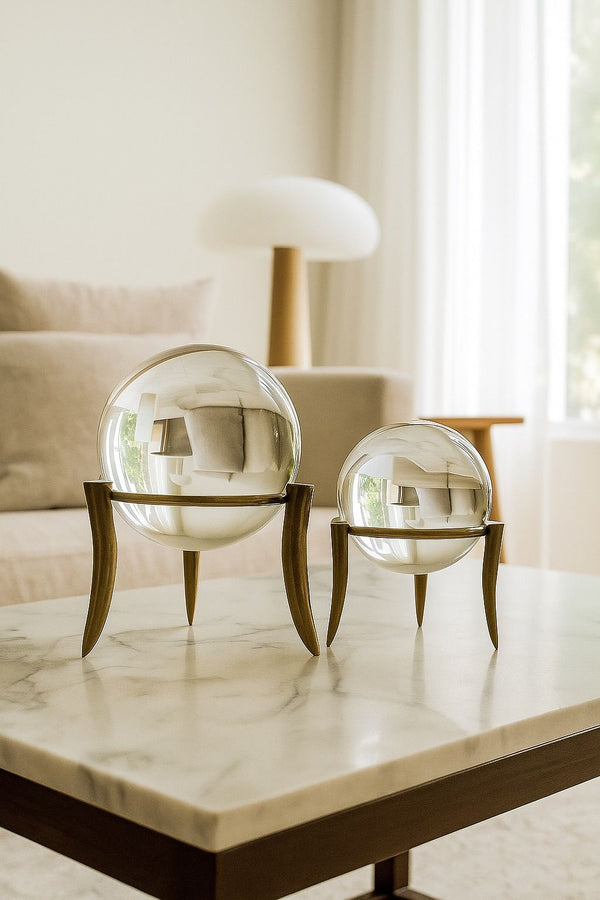 Lyxigt Dekorativt Set Elfenbensmodell med Gulddetalj - Antik Guld (2-pack)