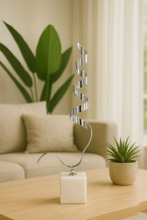 Lyxigt Dekorativt Föremål Spiral - Silver