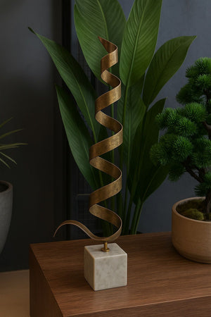 Lyxigt Dekorativt Föremål Spiral - Antik Brons