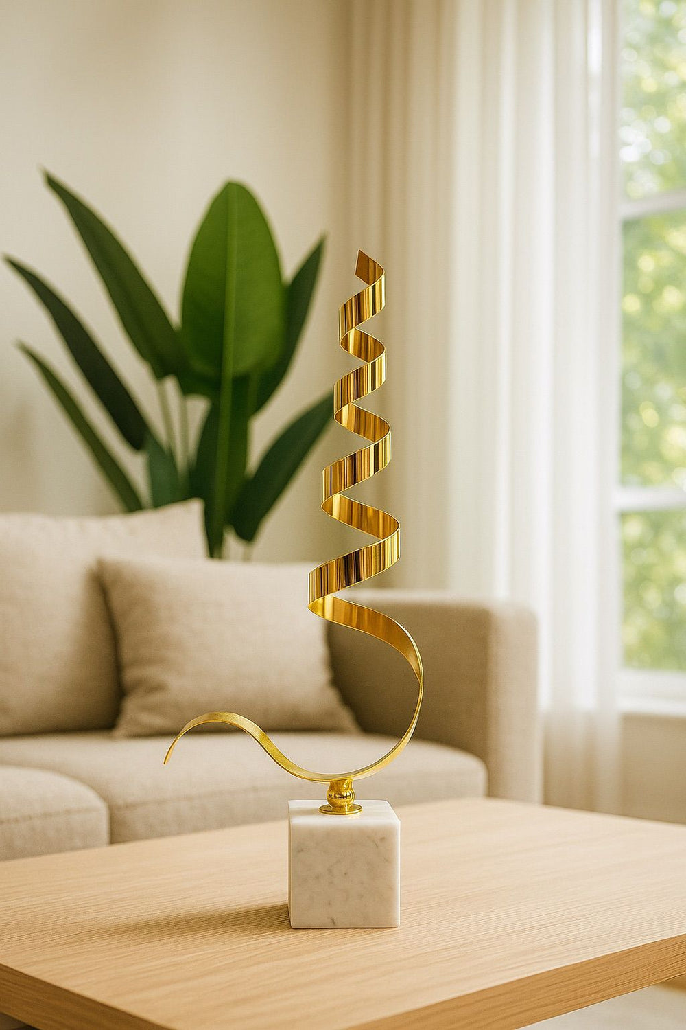 Lyxigt Dekorativt Föremål Spiral - Guld