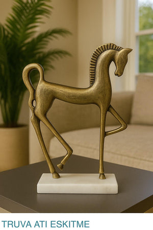 Lyxig Trojansk Häst Figur - Antik