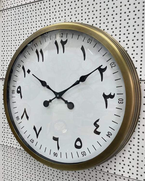 Persisk Väggklocka i Metall med Antik Finish (60 cm)