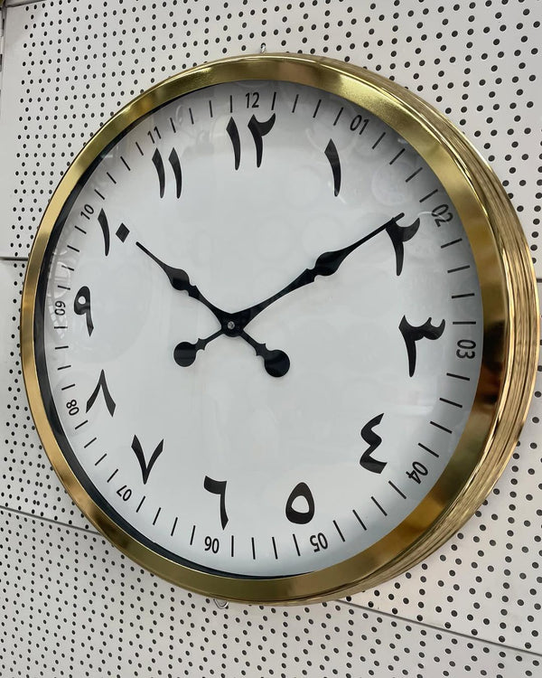 Persisk Väggklocka i Guldmetall (60 cm)