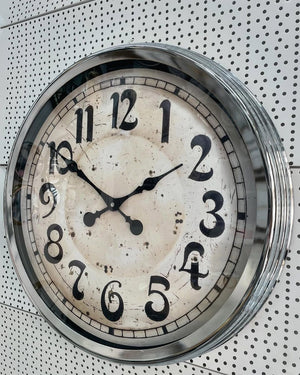 Väggklocka i Patinerad Krommetall (60 cm)