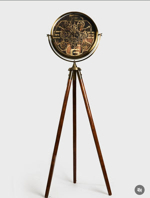 Golvur crom- träben 170 cm